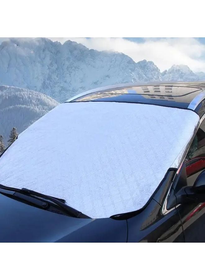 Thin Silvery Waterproof Car Windshield Cover Anti Frost Anti Fog UV Protection - Image 1